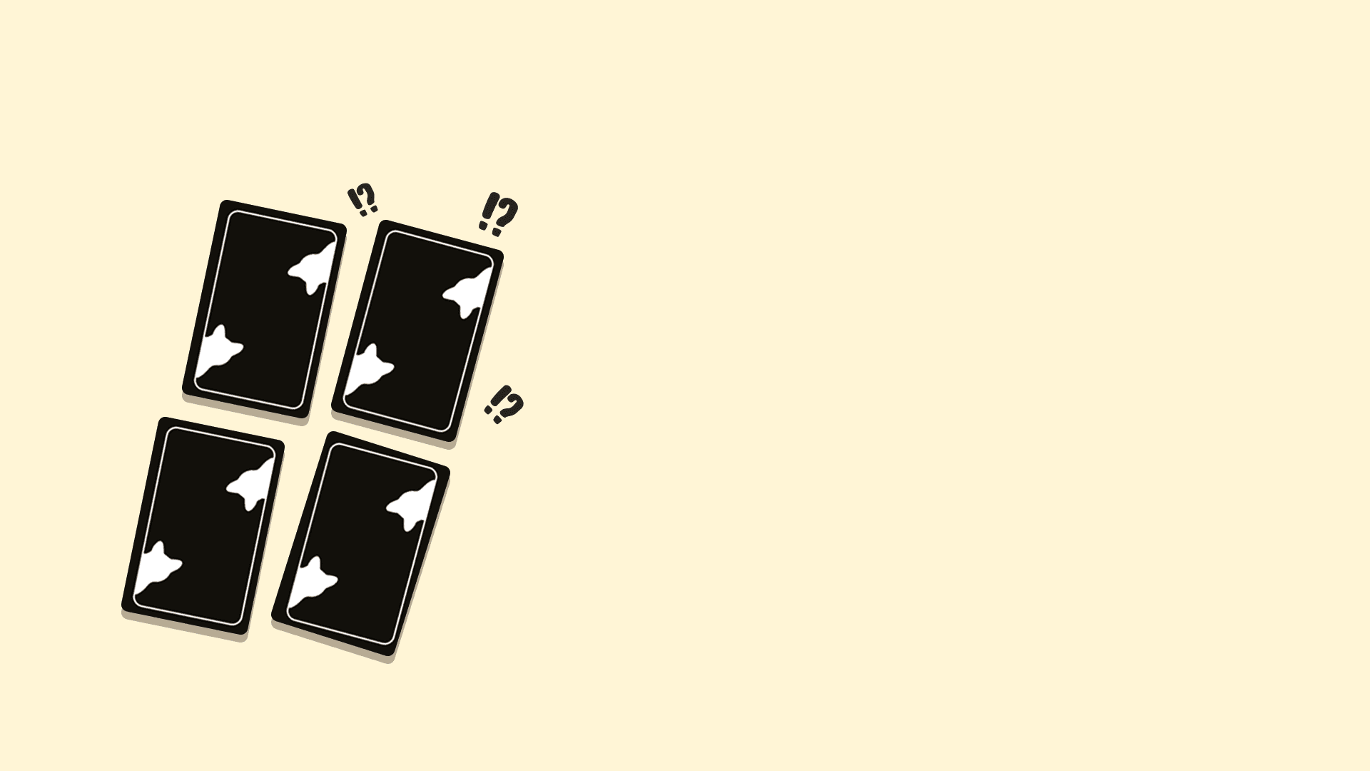 Furball cat cards fanned out